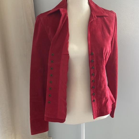 Modern images red jacket leather size small - Picture 2 of 8